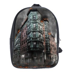 War Destruction Armageddon Disaster School Bag (xl) by Celenk