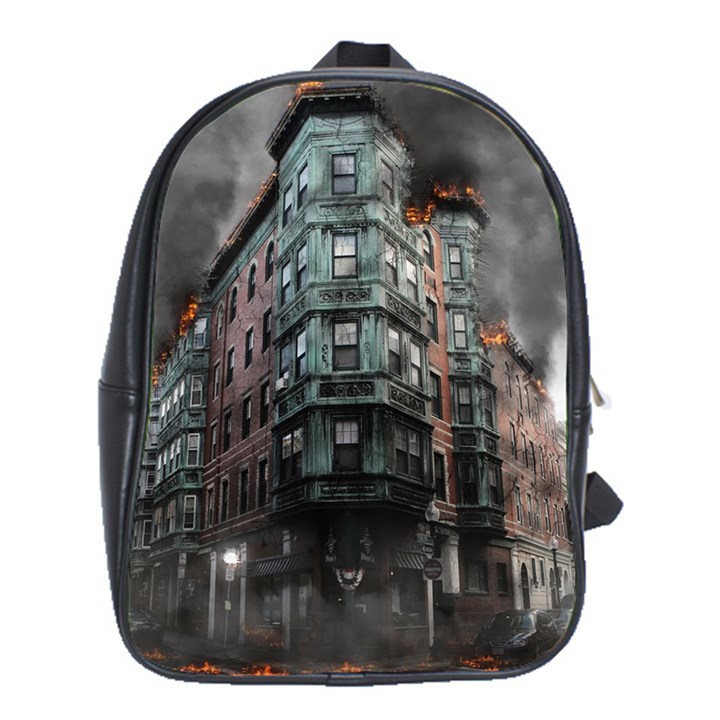 War Destruction Armageddon Disaster School Bag (XL)