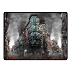 War Destruction Armageddon Disaster Double Sided Fleece Blanket (small)  by Celenk