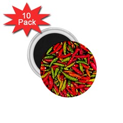 Chilli Pepper Spicy Hot Red Spice 1 75  Magnets (10 Pack)  by Celenk