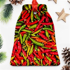 Chilli Pepper Spicy Hot Red Spice Bell Ornament (two Sides) by Celenk