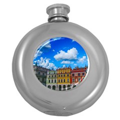 Buildings Architecture Architectural Round Hip Flask (5 Oz) by Celenk