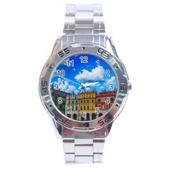 Buildings Architecture Architectural Stainless Steel Analogue Watch by Celenk