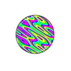 Lilac Yellow Wave Abstract Pattern Hat Clip Ball Marker by Celenk