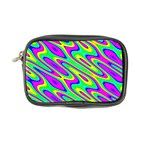 Lilac Yellow Wave Abstract Pattern Coin Purse Front