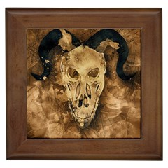 Skull Demon Scary Halloween Horror Framed Tiles by Celenk