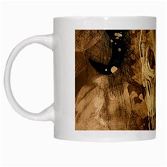 Skull Demon Scary Halloween Horror White Mugs by Celenk