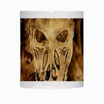 Skull Demon Scary Halloween Horror White Mugs Center