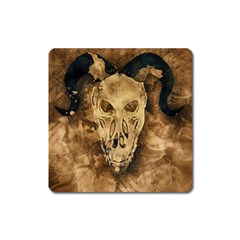 Skull Demon Scary Halloween Horror Square Magnet by Celenk