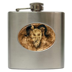 Skull Demon Scary Halloween Horror Hip Flask (6 Oz) by Celenk