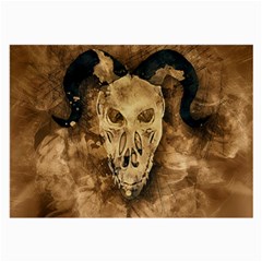 Skull Demon Scary Halloween Horror Large Glasses Cloth (2-side) by Celenk