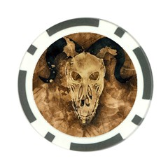 Skull Demon Scary Halloween Horror Poker Chip Card Guard by Celenk