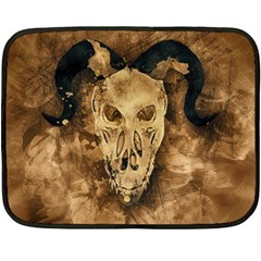 Skull Demon Scary Halloween Horror Double Sided Fleece Blanket (mini)  by Celenk