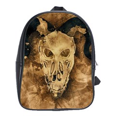 Skull Demon Scary Halloween Horror School Bag (large) by Celenk