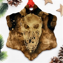 Skull Demon Scary Halloween Horror Ornament (snowflake) by Celenk