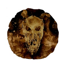 Skull Demon Scary Halloween Horror Standard 15  Premium Round Cushions by Celenk