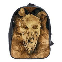 Skull Demon Scary Halloween Horror School Bag (xl) by Celenk