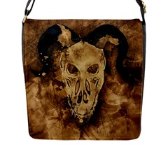 Skull Demon Scary Halloween Horror Flap Messenger Bag (l)  by Celenk