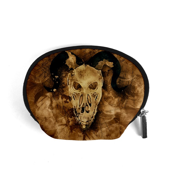 Skull Demon Scary Halloween Horror Accessory Pouches (Small) 