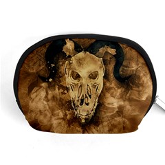 Skull Demon Scary Halloween Horror Accessory Pouches (medium)  by Celenk