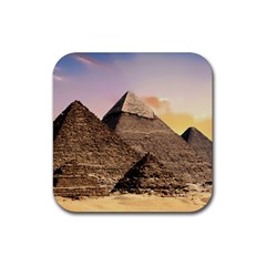 Pyramids Egypt Rubber Coaster (square)  by Celenk