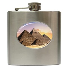 Pyramids Egypt Hip Flask (6 Oz) by Celenk