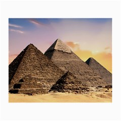 Pyramids Egypt Small Glasses Cloth (2-side) by Celenk