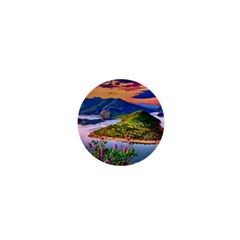 Landscape River Nature Water Sky 1  Mini Magnets by Celenk