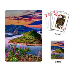 Landscape River Nature Water Sky Playing Card by Celenk