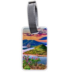 Landscape River Nature Water Sky Luggage Tags (one Side)  by Celenk