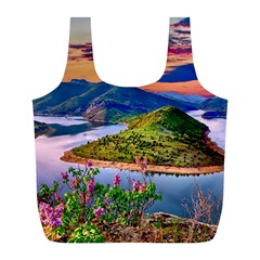 Landscape River Nature Water Sky Full Print Recycle Bags (l)  by Celenk