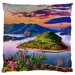 Landscape River Nature Water Sky Standard Flano Cushion Case (one Side) by Celenk