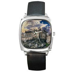 Castle Monument Landmark Square Metal Watch by Celenk