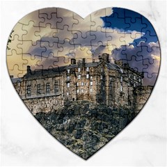 Castle Monument Landmark Jigsaw Puzzle (heart) by Celenk