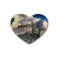 Castle Monument Landmark Heart Coaster (4 Pack)  by Celenk