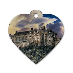 Castle Monument Landmark Dog Tag Heart (one Side)