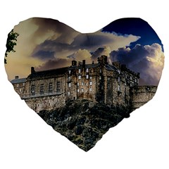 Castle Monument Landmark Large 19  Premium Heart Shape Cushions by Celenk