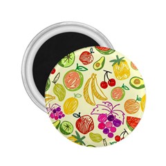 Cute Fruits Pattern 2 25  Magnets by paulaoliveiradesign