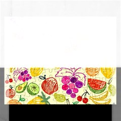 Cute Fruits Pattern Rectangular Jigsaw Puzzl by paulaoliveiradesign