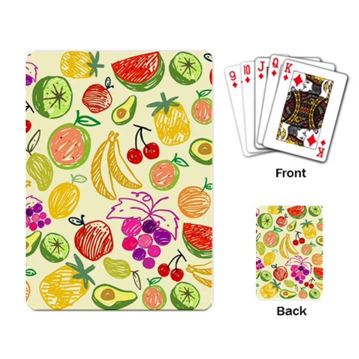 Cute Fruits Pattern Playing Card