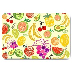 Cute Fruits Pattern Large Doormat  by paulaoliveiradesign