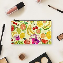 Cute Fruits Pattern Cosmetic Bag (small)  by paulaoliveiradesign