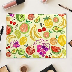 Cute Fruits Pattern Cosmetic Bag (xl) by paulaoliveiradesign