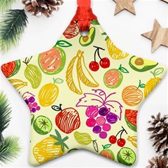 Cute Fruits Pattern Ornament (star)