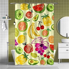 Cute Fruits Pattern Shower Curtain 48  X 72  (small)  by paulaoliveiradesign