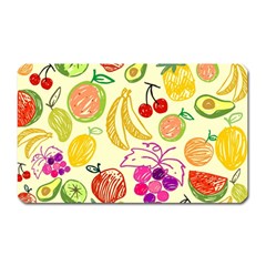 Cute Fruits Pattern Magnet (rectangular) by paulaoliveiradesign