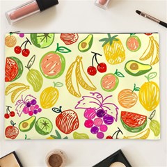 Cute Fruits Pattern Cosmetic Bag (xxl)  by paulaoliveiradesign