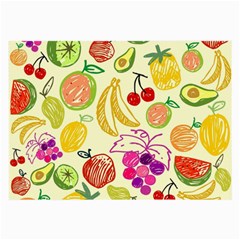 Cute Fruits Pattern Large Glasses Cloth by paulaoliveiradesign