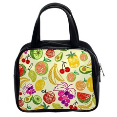 Cute Fruits Pattern Classic Handbags (2 Sides) by paulaoliveiradesign