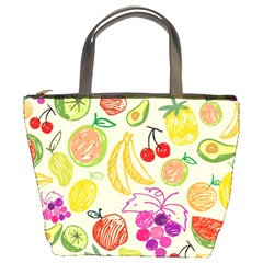 Cute Fruits Pattern Bucket Bags by paulaoliveiradesign